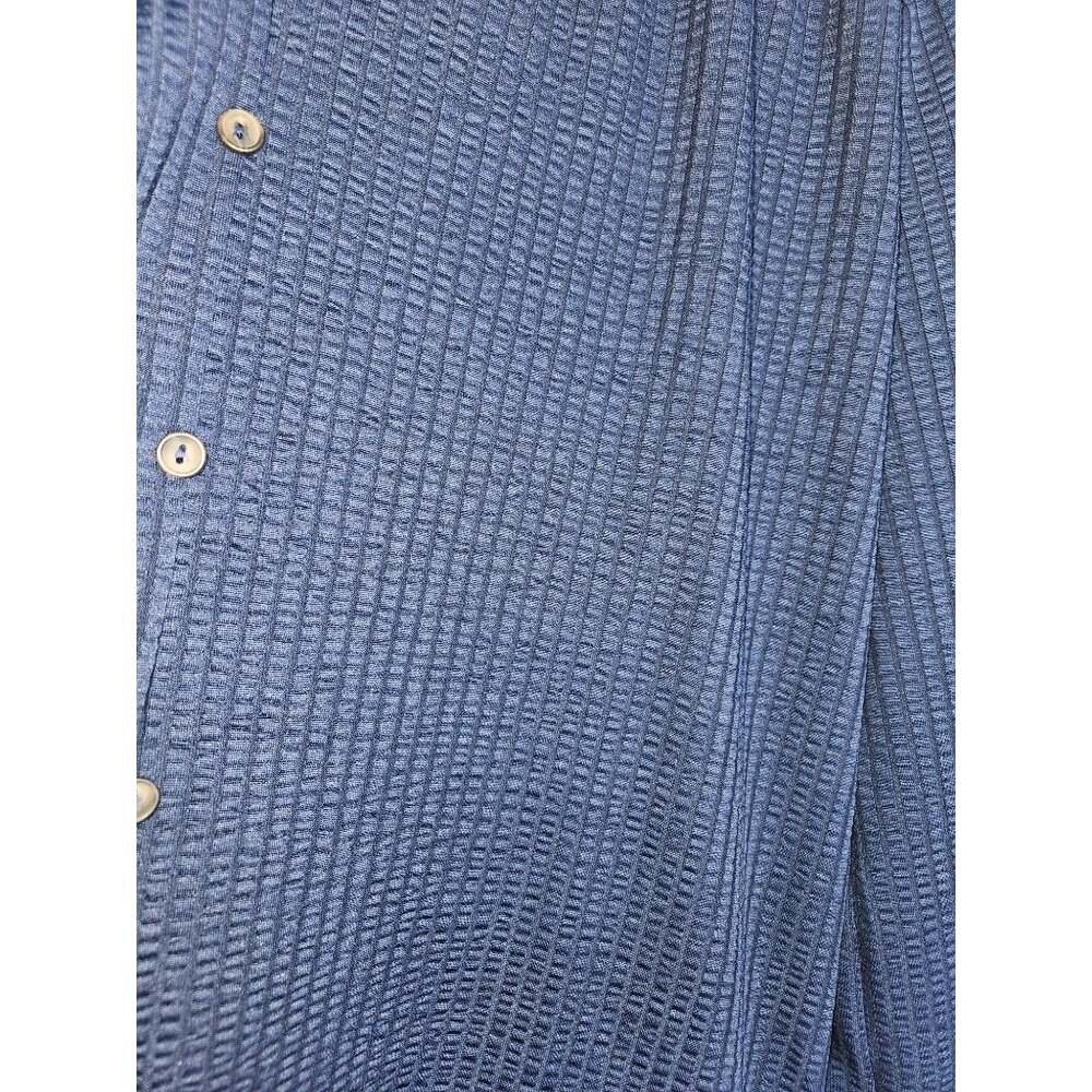 Kaileigh Texured Split V Neck Pullover Button Det… - image 3